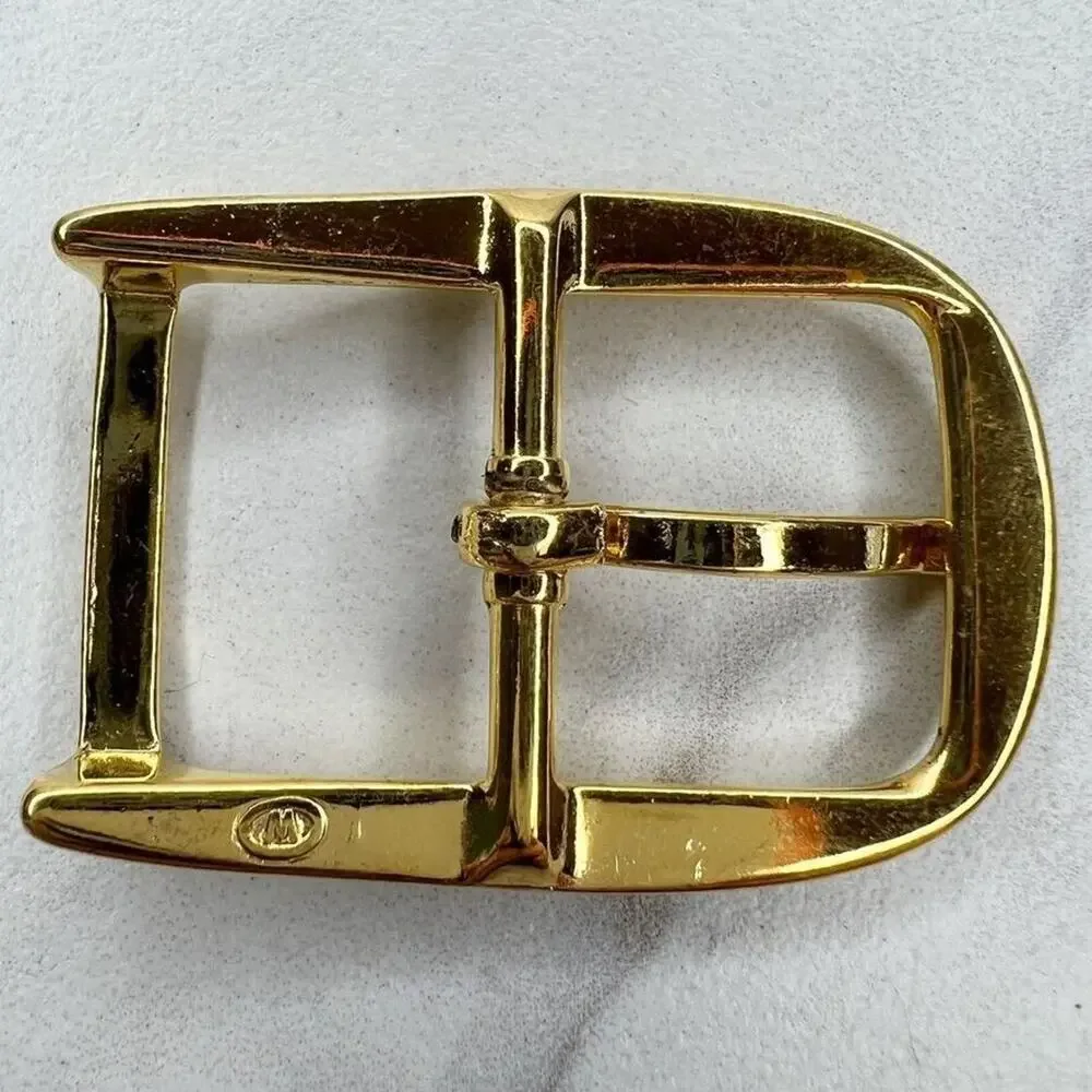 Vintage Gold Tone Simple Basic Belt Buckle for up to 1 Inch Belt
